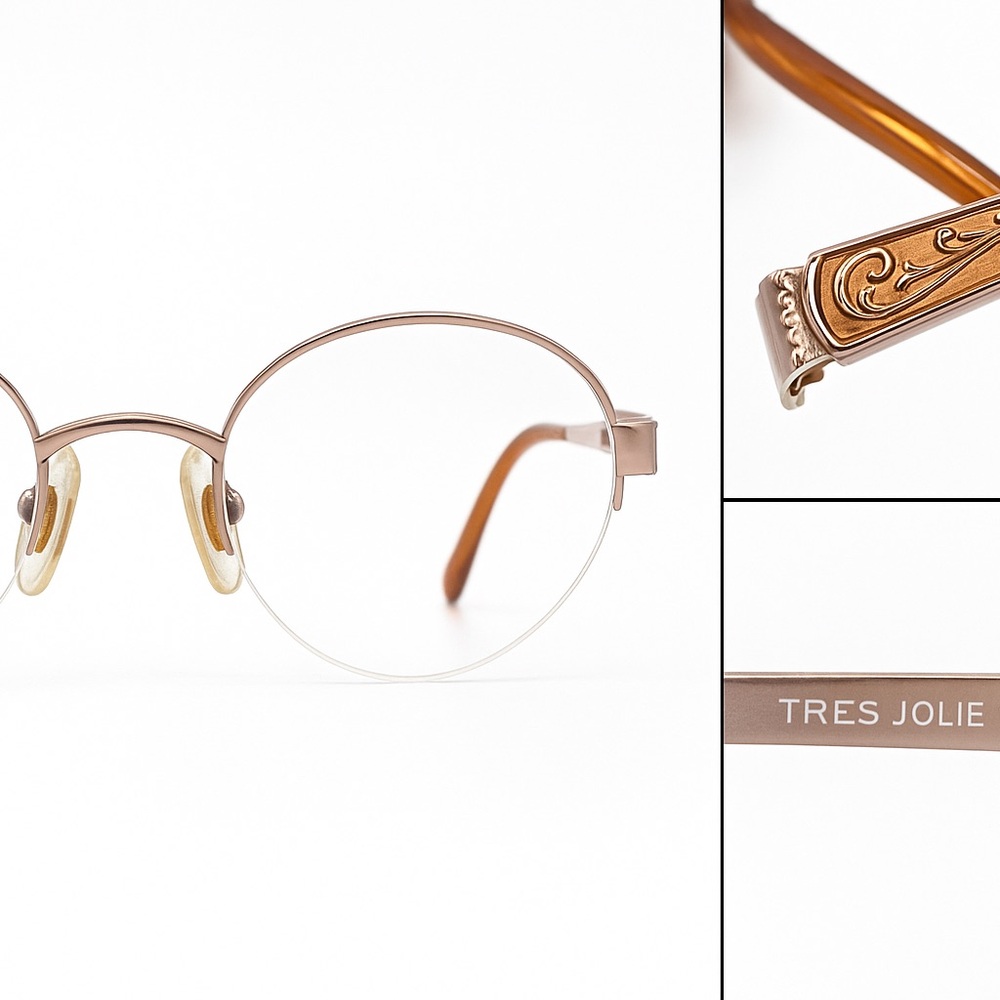 Marchon Tres Jolie Rose Gold Glasses | Style 136 | 53-17-135 Rx Lenses‎